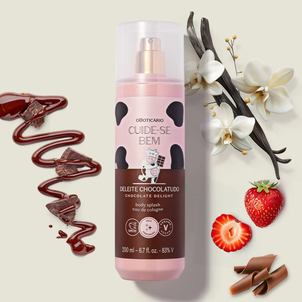 Body Splash Cuide-se Bem Deleite Chocolatudo, 200ml - Image 4