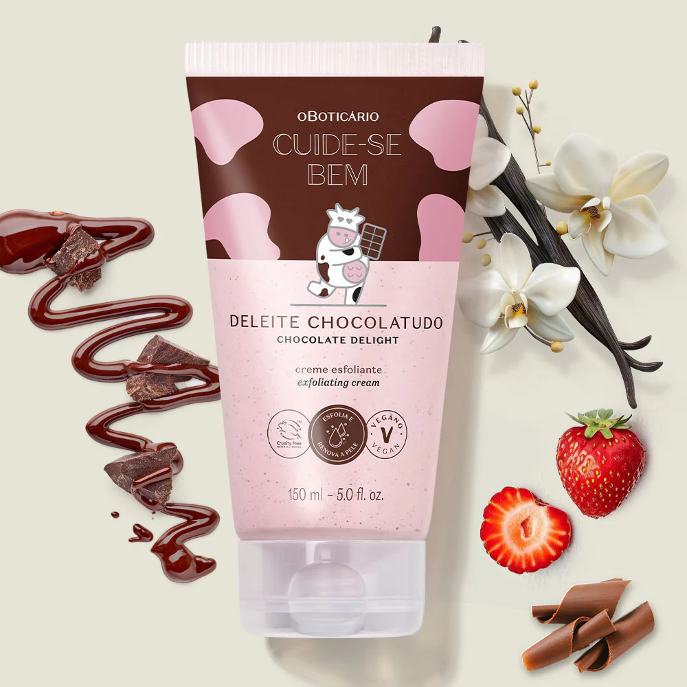 Creme Esfoliante Corporal Cuide-se Bem Deleite Chocolatudo 150ml - Image 4