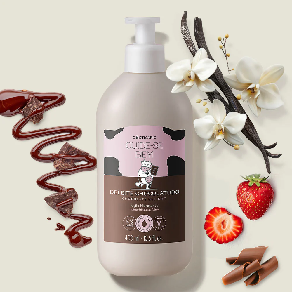 Loção Hidratante Corporal Cuide-se Bem Deleite Chocolatudo 400ml - Image 5
