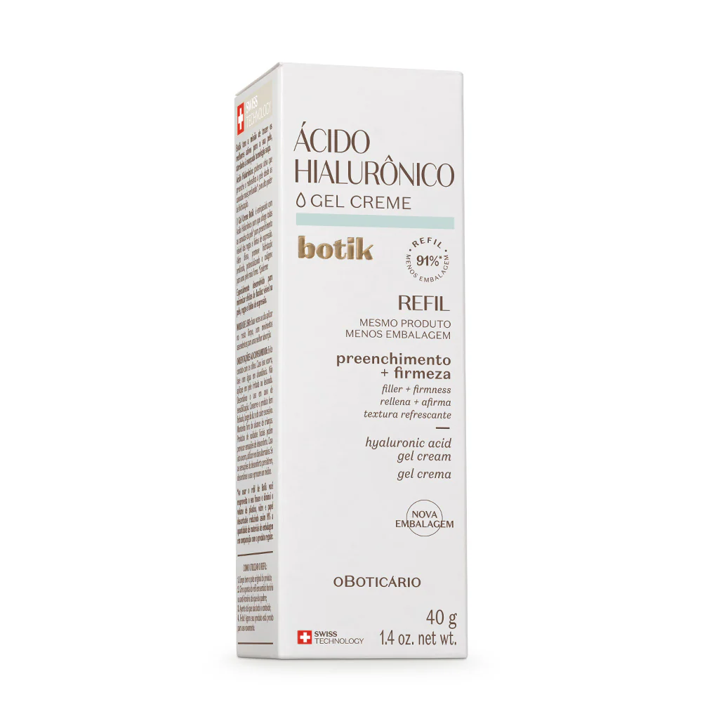 Refil Gel Creme Facial Ácido Hialurónico Botik, 40g - Image 3