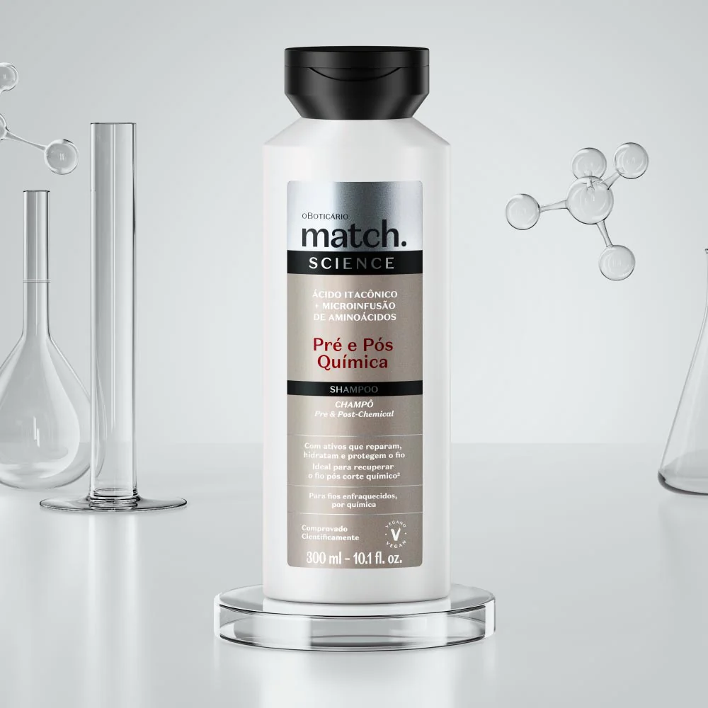 Shampoo Match Science Pré e Pós-Química, 300ml - Image 3