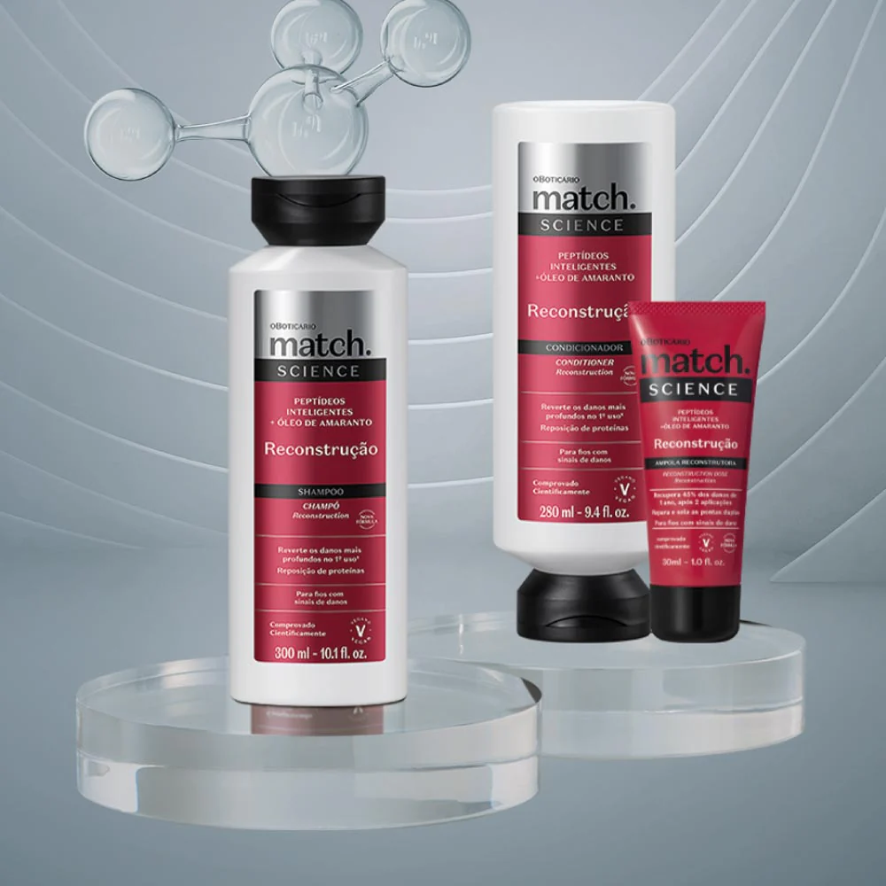 Shampoo Match Science Reconstrução, 300ml - Image 3